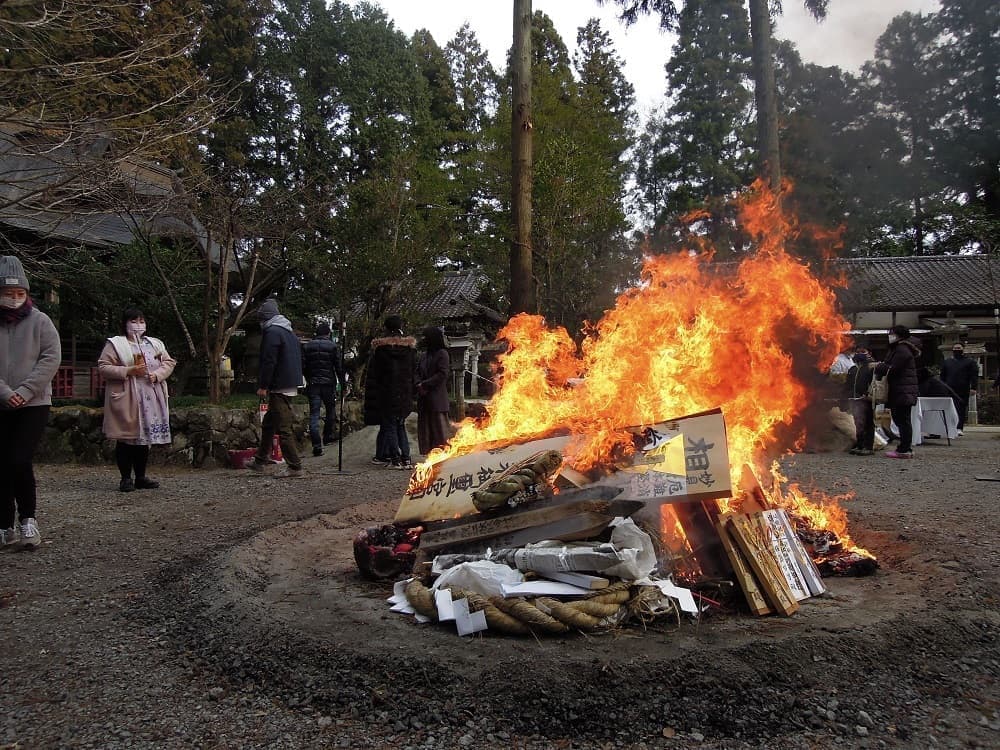涼ヶ岡八幡神社 どんと祭