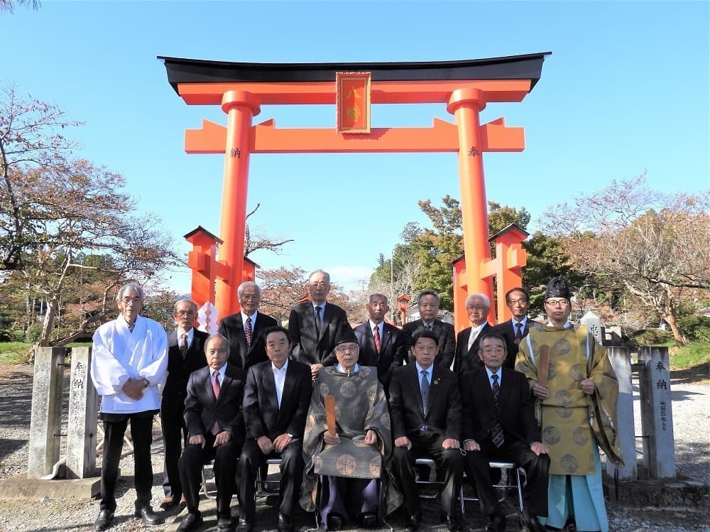涼ヶ岡八幡神社 大鳥居竣工式