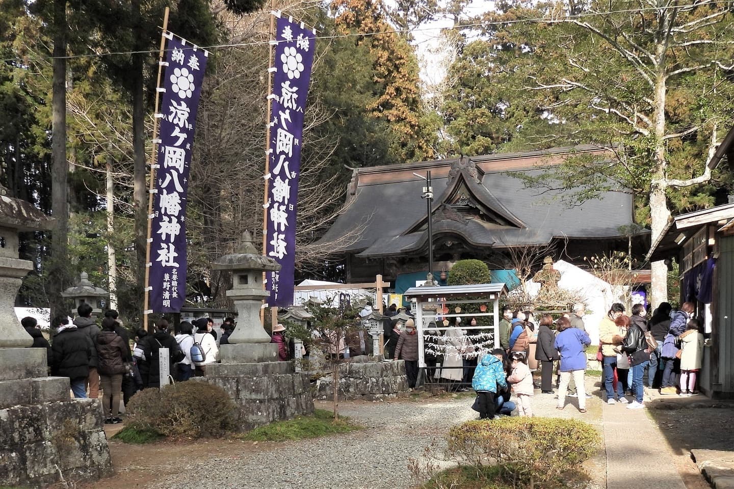 涼ヶ岡八幡神社 新年参拝