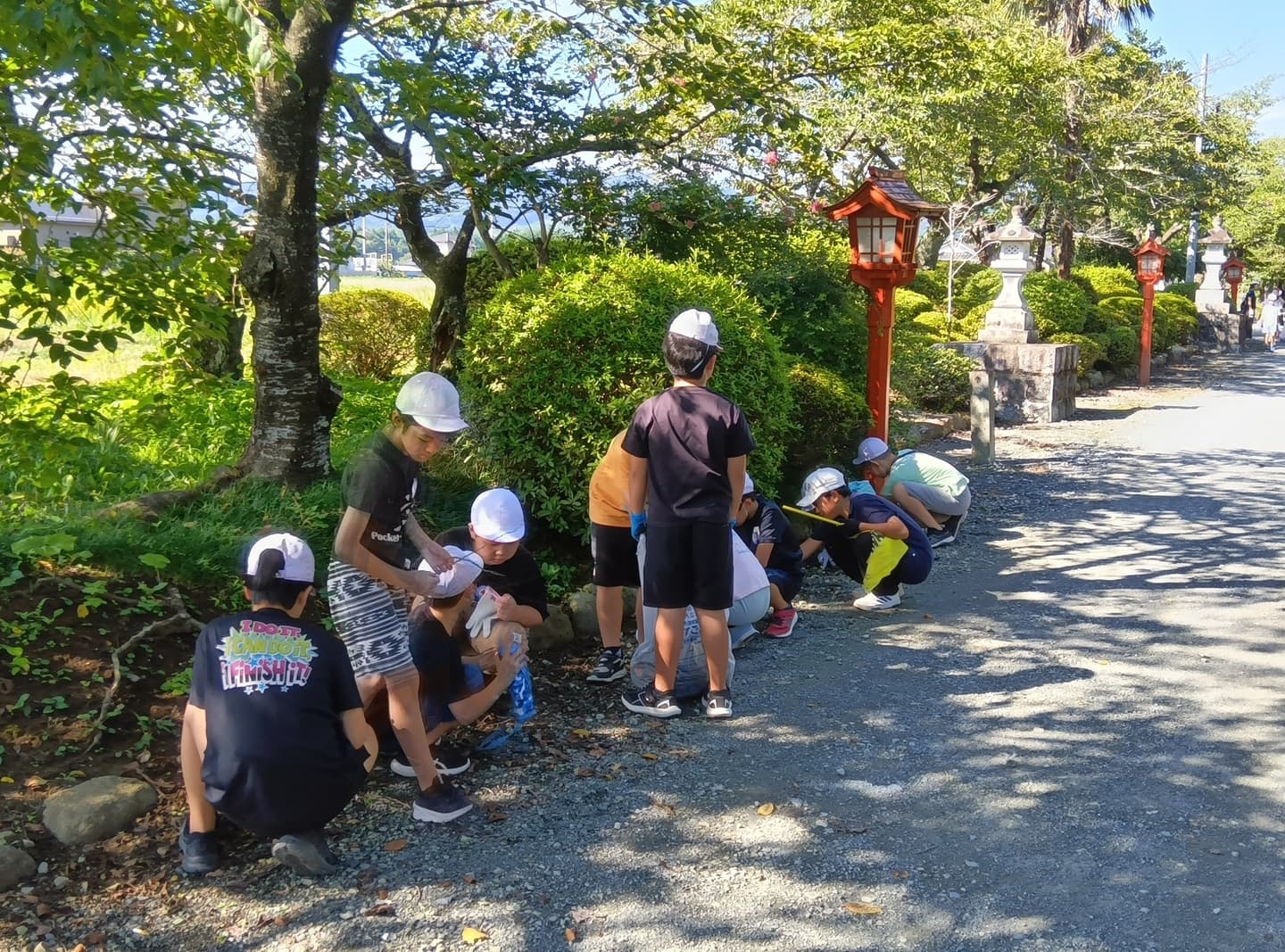 涼ヶ岡八幡神社 相馬市立八幡小学校 清掃活動